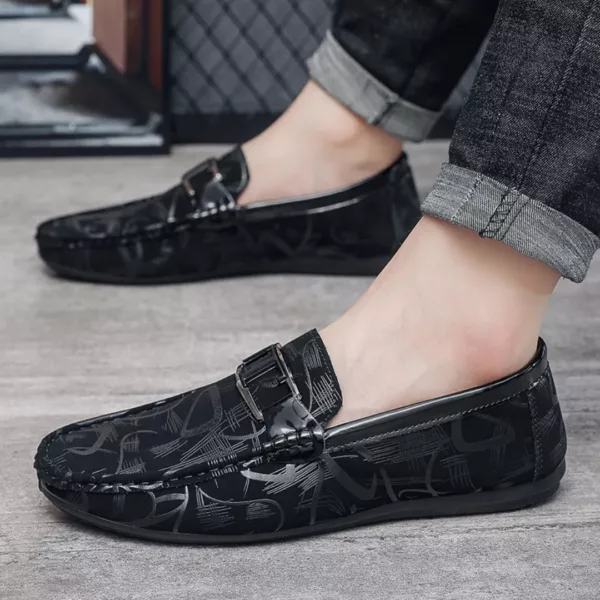 Chaussure bateau homme imprimé graphique moderne – Image 6