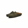 Chaussure bateau homme mules effet daim