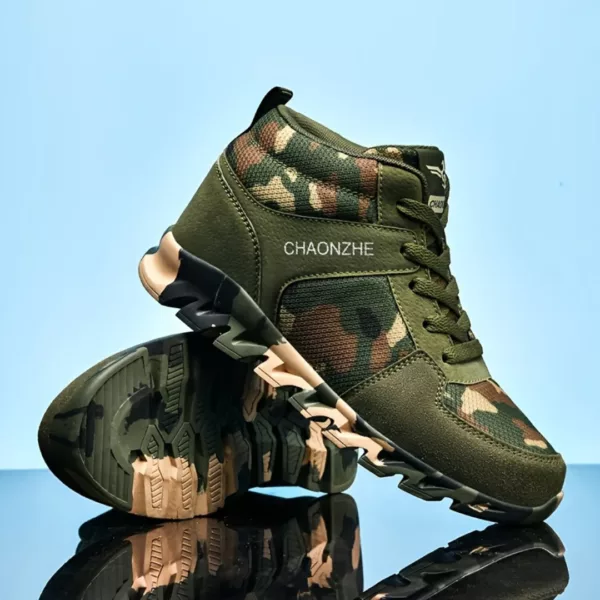 Chaussure de randonnée camouflage montante robuste – Adhérence extrême & confort tout-terrain pour aventures intenses – Image 6