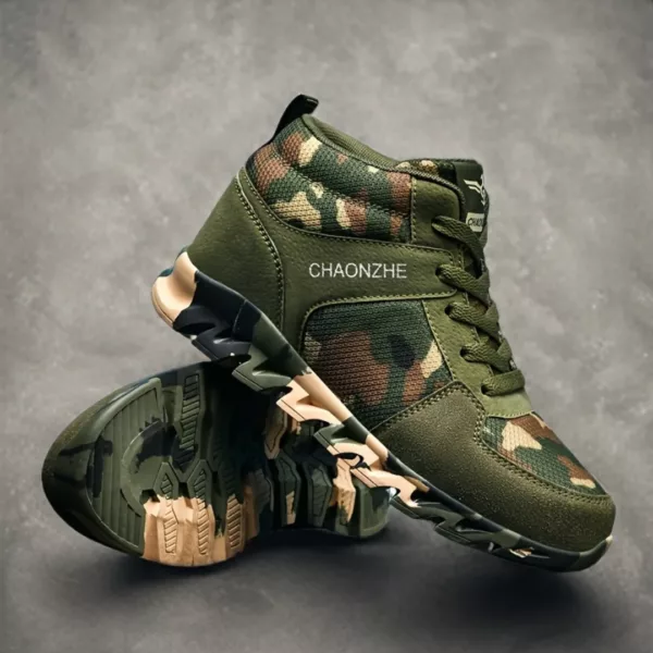 Chaussure de randonnée camouflage montante robuste – Adhérence extrême & confort tout-terrain pour aventures intenses – Image 4