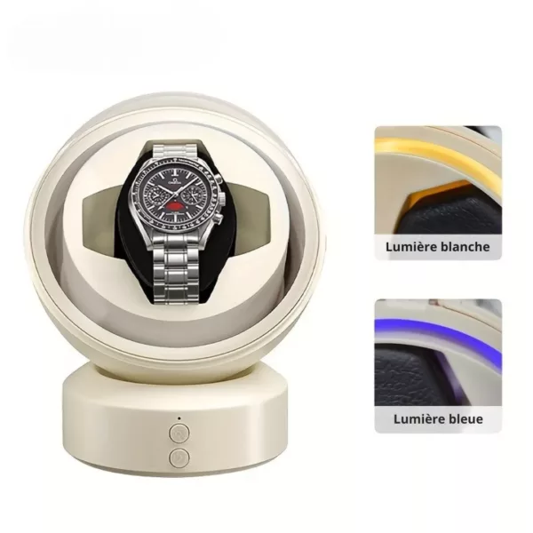 Remontoir montre LED arrondi compact – Boîtier design luxe, remontage automatique silencieux, idéal collectionneurs – Image 6