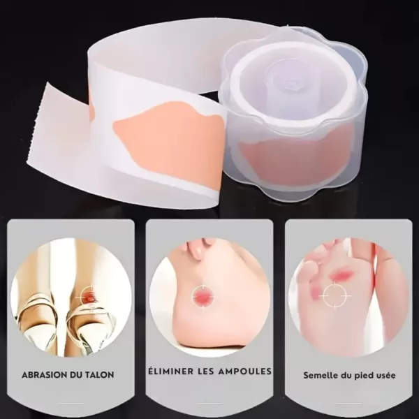 Coussinet gel adhésif ampoules pieds – Soulage instantanément la douleur – Confort absolu talon & orteils – Anti-frottement discret – Image 2