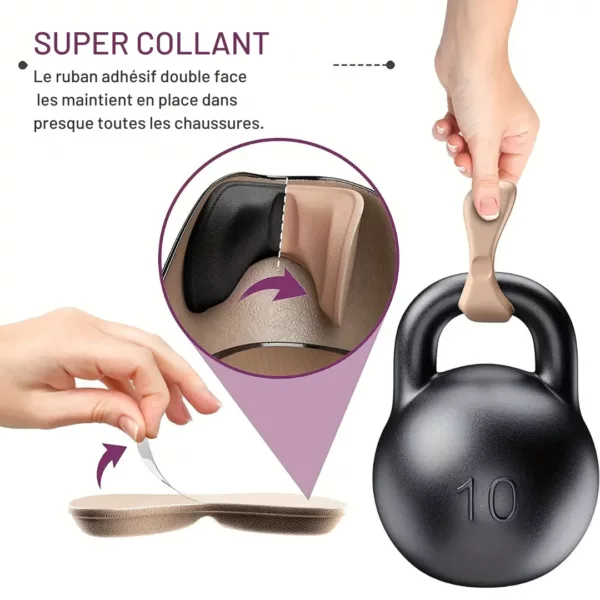 Coussinet talon antidérapant chaussure grande – Confort extrême et maintien optimal toute la journée – Image 4