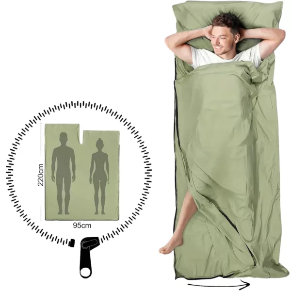 Drap de sac couchage avec emplacement oreiller – Image 3