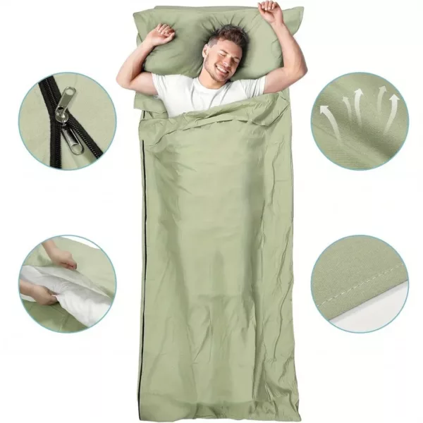 Drap de sac couchage avec emplacement oreiller – Image 2