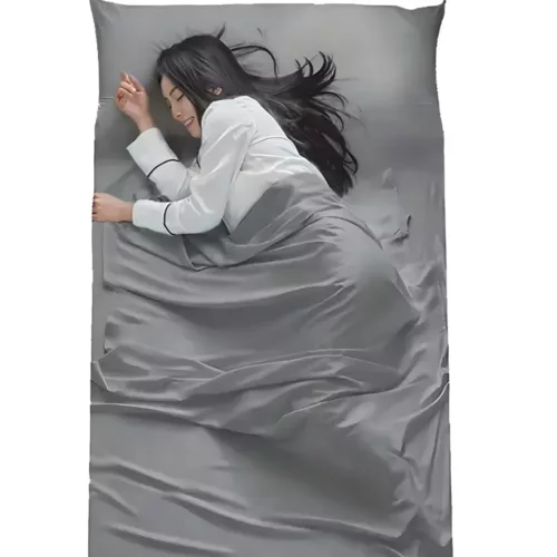 Drap de sac couchage sans fermeture – Léger, respirant et compact pour nuits confortables en voyage ou randonnée