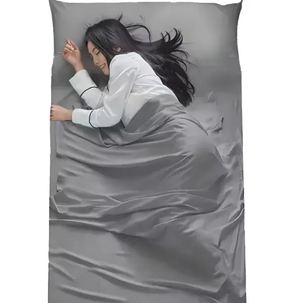 Drap de sac couchage sans fermeture – Léger, respirant et compact pour nuits confortables en voyage ou randonnée