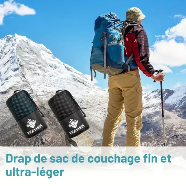 Drap sac de couchage compact zippé – Image 9