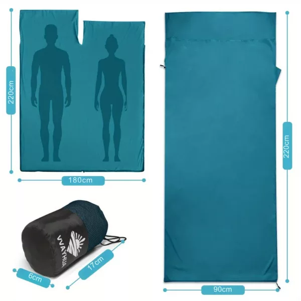 Drap sac de couchage compact zippé – Image 4
