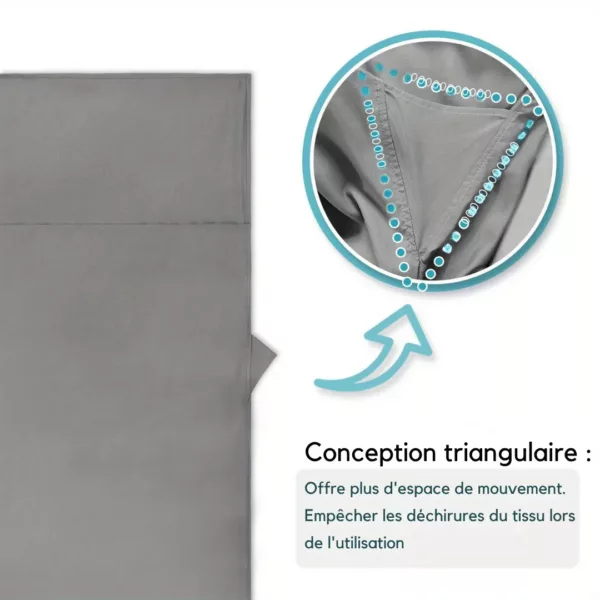 Drap sac de couchage compact zippé – Image 5