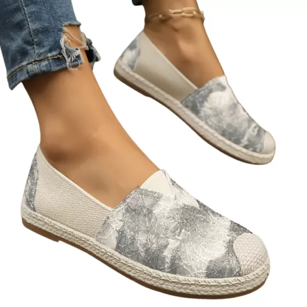 Espadrille femme imprimé géométrique tressé – Image 10