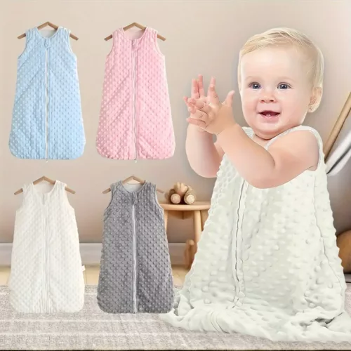 Sac de couchage bébé double zip – Confort maximal et change facile – Idéal pour nuits paisibles