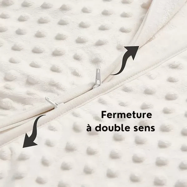 Sac de couchage bébé double zip – Confort maximal et change facile – Idéal pour nuits paisibles – Image 5