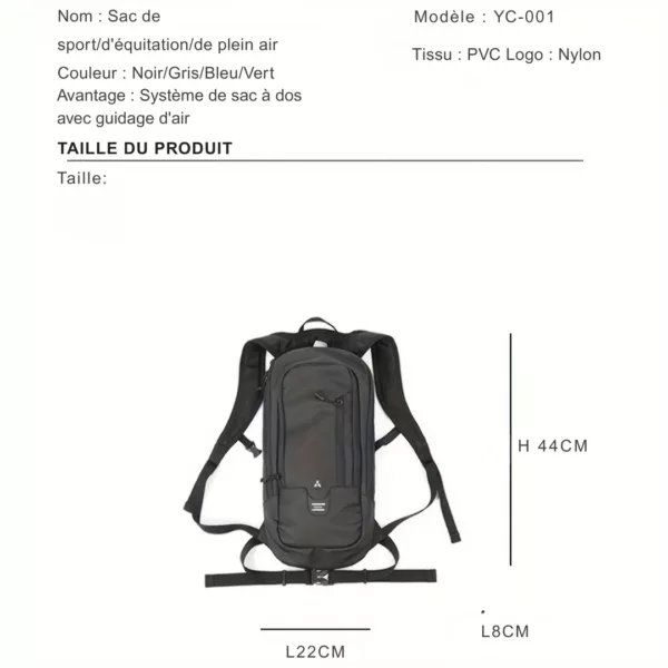 Sac à dos moto léger sportif – Image 3