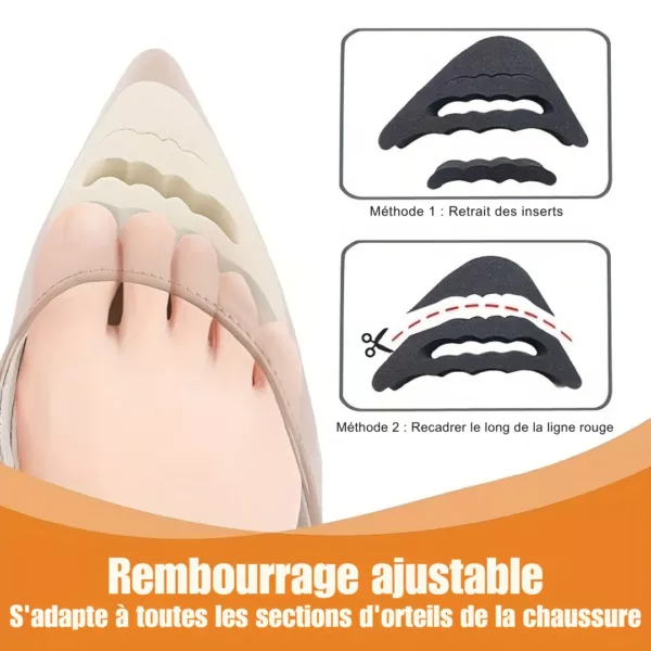 Insert rembourré ajustement chaussure grande – Confort immédiat pour chaussures trop larges, maintien optimal du pied – Image 6