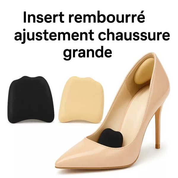 Insert rembourré ajustement chaussure grande – Confort immédiat pour chaussures trop larges, maintien optimal du pied – Image 2