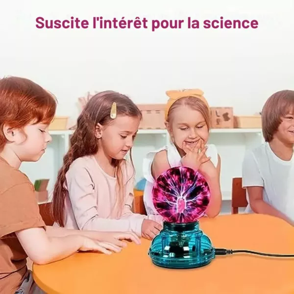 Lampe boule plasma USB décorative – Ambiance futuriste & effet lumineux hypnotique pour bureau ou salon – Image 6