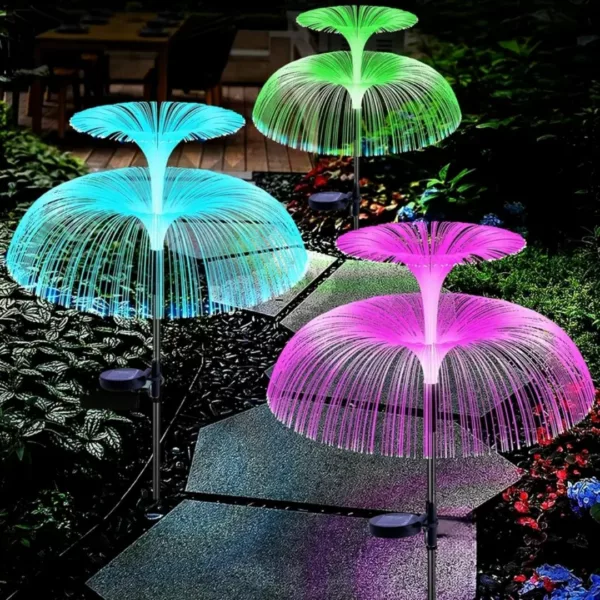 Lampe solaire fibre optique champignon