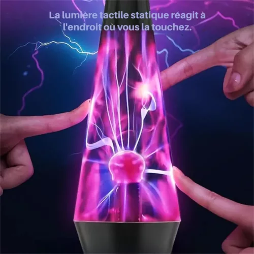Lampe plasma colonne tactile sonore