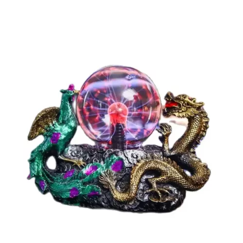 Lampe plasma dragon phénix tactile