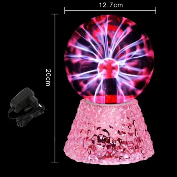 Lampe plasma sonore sphérique tactile – Effets lumineux interactifs et ambiance futuriste pour votre intérieur – Image 3