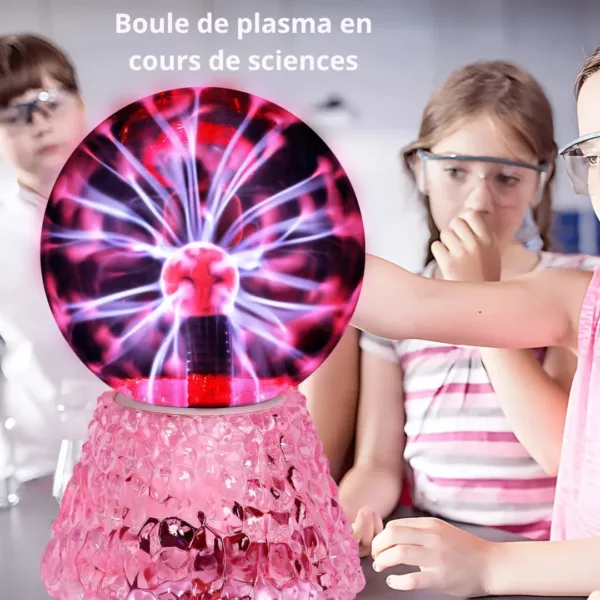 Lampe plasma sonore sphérique tactile – Effets lumineux interactifs et ambiance futuriste pour votre intérieur – Image 5