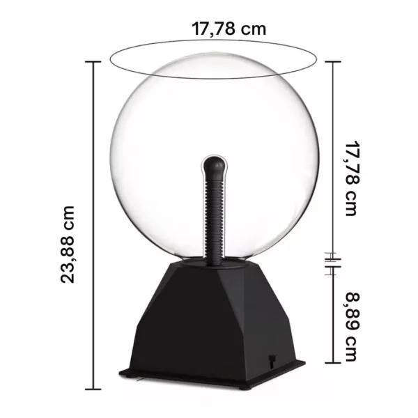 Lampe sphère plasma ionique tactile – Effets lumineux hypnotiques – Idéal déco chambre ou bureau high-tech – Image 3