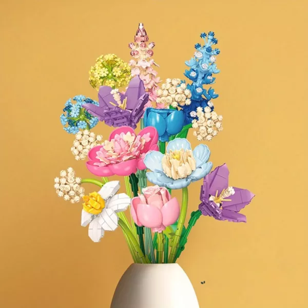 Lego bouquet de fleurs multivariétés colorées – Image 2