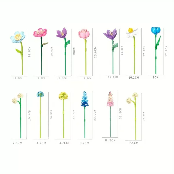 Lego bouquet de fleurs multivariétés colorées – Image 3