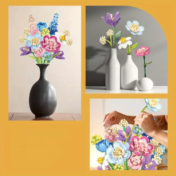 Lego bouquet de fleurs multivariétés colorées – Image 5