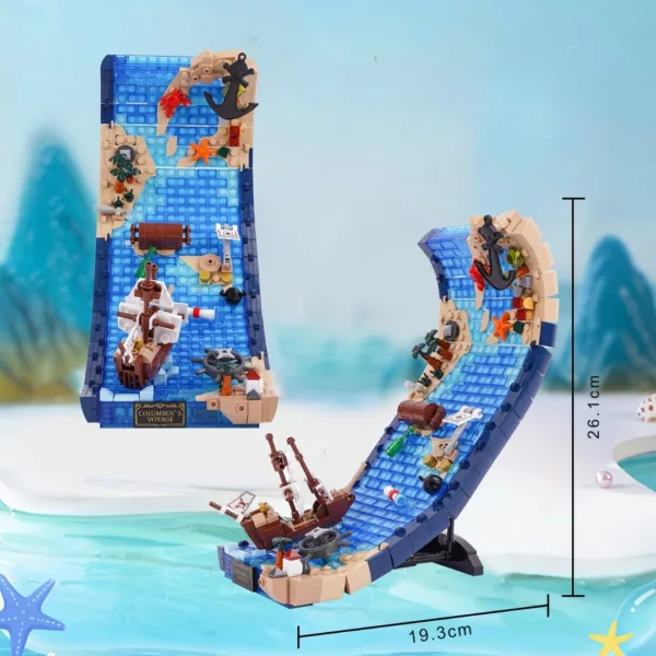 Lego bateau aventure vague océan mini scène – Image 4
