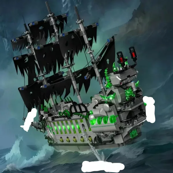 Lego bateau pirate fantôme voiles déchirées – Image 4