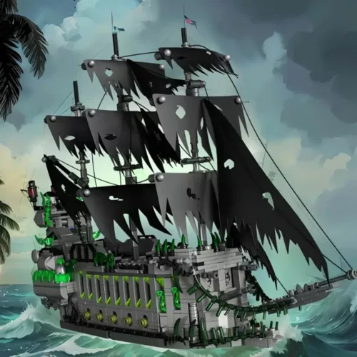 Lego bateau pirate fantôme voiles déchirées