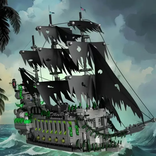 Lego bateau pirate fantôme voiles déchirées