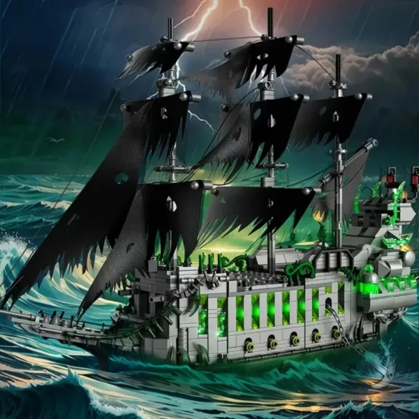 Lego bateau pirate fantôme voiles déchirées – Image 2