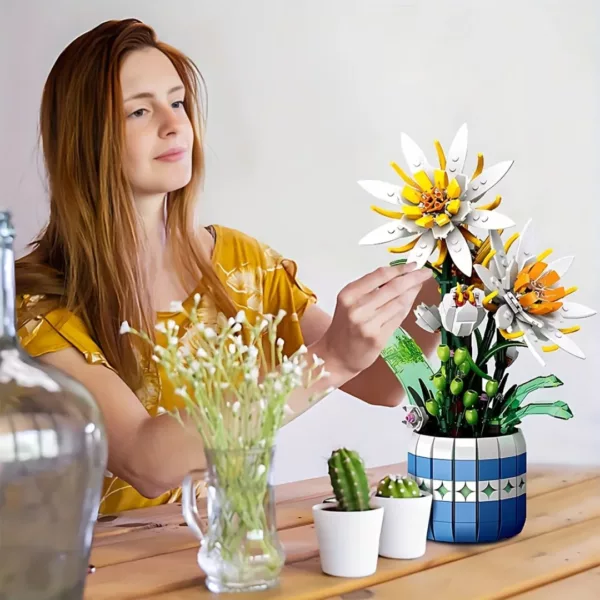 Lego bouquet de fleurs edelweiss alpines – Image 6