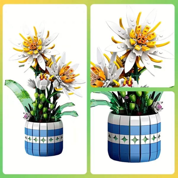 Lego bouquet de fleurs edelweiss alpines – Image 9
