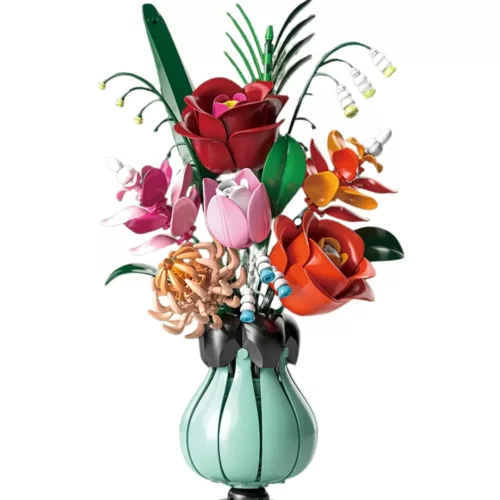 Lego bouquet de fleurs exotiques élégantes