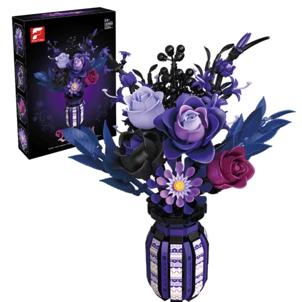 Lego bouquet de fleurs gothiques violettes