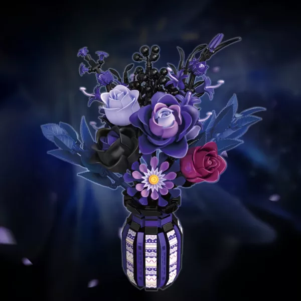 Lego bouquet de fleurs gothiques violettes – Image 2