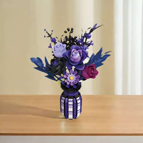 Lego bouquet de fleurs gothiques violettes – Image 5