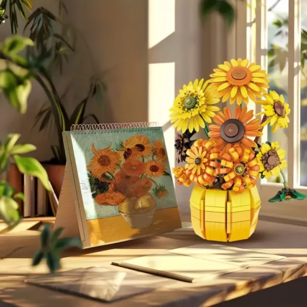 Lego bouquet de fleurs tournesols Van Gogh – Image 2
