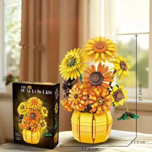 Lego bouquet de fleurs tournesols Van Gogh – Image 3