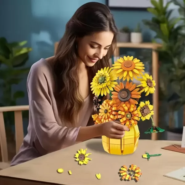 Lego bouquet de fleurs tournesols Van Gogh – Image 4