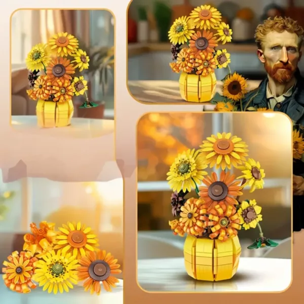 Lego bouquet de fleurs tournesols Van Gogh – Image 5