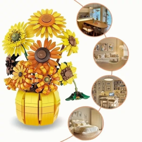 Lego bouquet de fleurs tournesols Van Gogh – Image 6
