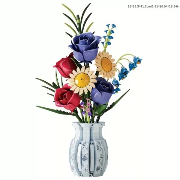 Lego bouquet de fleurs tropicales décoratif – Image 3