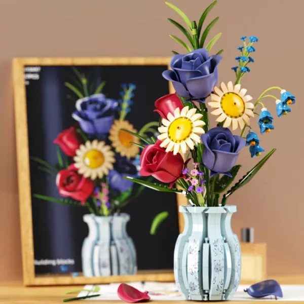 Lego bouquet de fleurs tropicales décoratif – Image 5