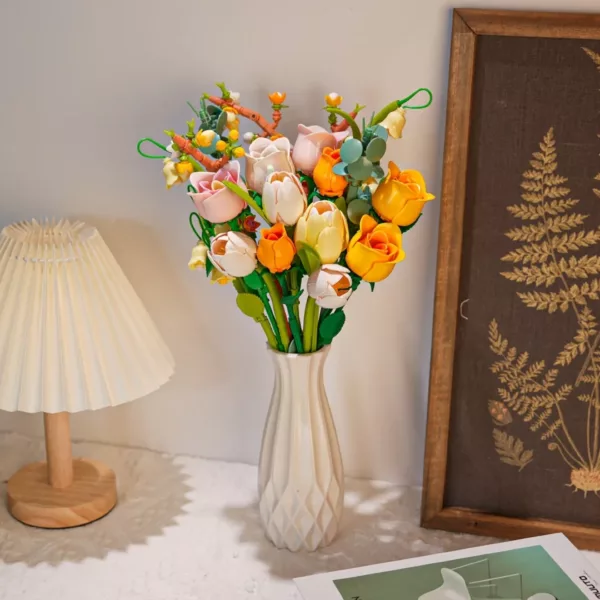 Lego bouquet de fleurs tulipes pastel – Image 6