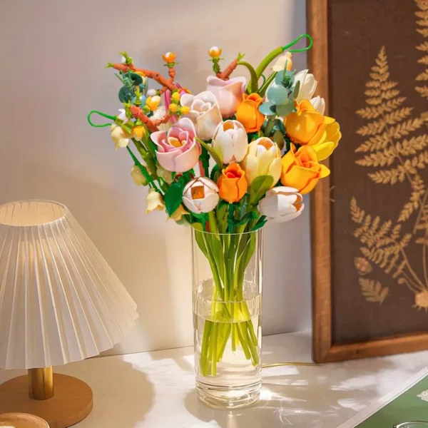 Lego bouquet de fleurs tulipes pastel – Image 8